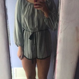 Urban outfitters ecote striped romper